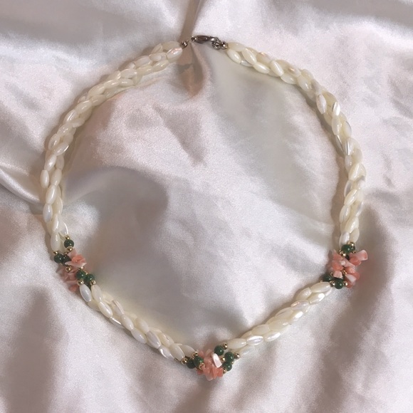 Vintage Semi Precious Beads Princess Choker Necklace - Picture 4 of 6